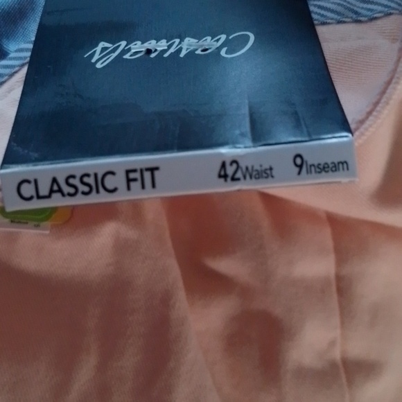 Big Man 42" Flat Front Coral Chino Golf Pickleball Cruise Preppy Modern Shorts - Picture 6 of 6